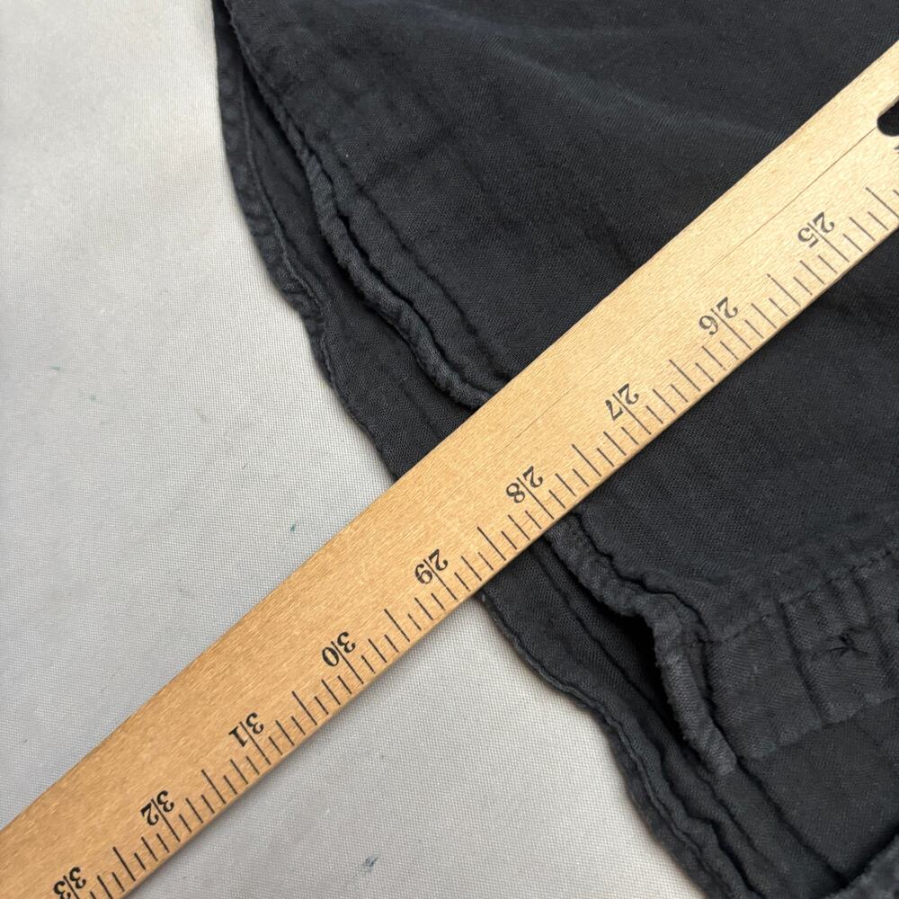 Buck Mason Long Sleeve Button Down Shirt Black Cotton Men Large Utility - Picture 7 of 10